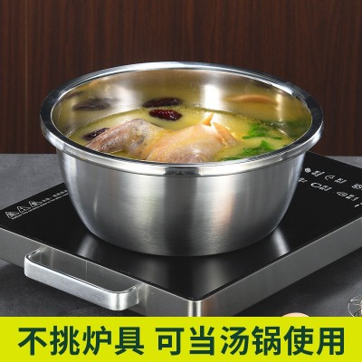 304加厚不锈钢盆家用油缸烘焙大号厨房调料缸摆摊批发洗菜盆图3