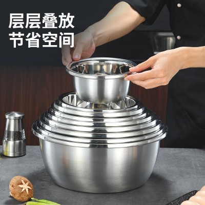 304加厚不锈钢盆家用油缸烘焙大号厨房调料缸摆摊批发洗菜盆图4