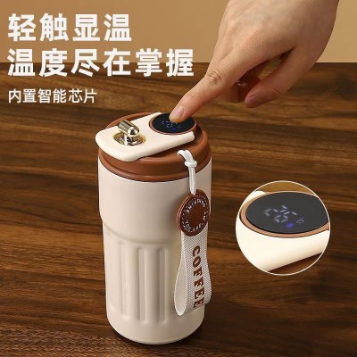 跨境316不锈钢保温杯智能温度显示咖啡杯户外办公便携汽车杯批发图2