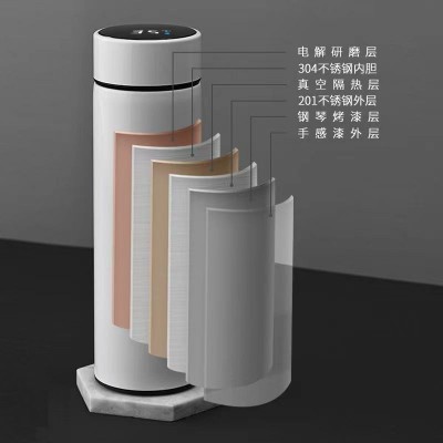 不锈钢保温杯智能测温水杯温度显示商务直杯子刻字logo礼品杯批发图3