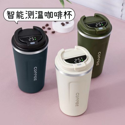 跨境新款咖啡杯304不锈钢保温杯双层真空办公马克杯车载水杯批发图3