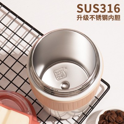 跨境316不锈钢保温杯双层咖啡杯潮流男女水杯带吸管车载双饮水杯图2