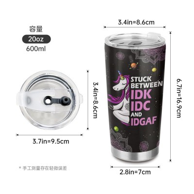 20oz汽车杯不锈钢5DUV打印跨境汽车杯直筒杯来图制作LOGO车载杯图5
