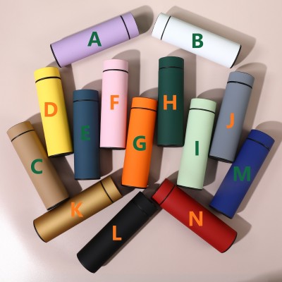 智能温度跨境304不锈钢橡胶漆磨砂保温杯商务半托管logo直杯图4