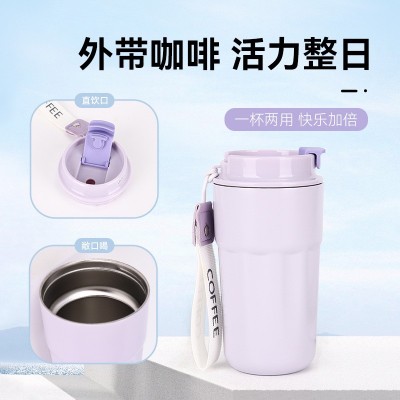 创意304不锈钢菱形咖啡杯便携户外随行杯简约商务礼品水杯批发图4