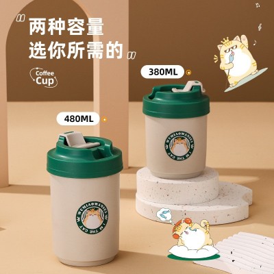 304不锈钢咖啡杯情侣送礼杯子车载随行水杯便携塑料高颜值双饮杯图4