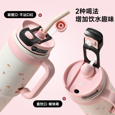 巨无霸保温杯女生高颜值大容量冰霸杯水杯2024新款吸管杯子图4