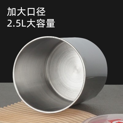不锈钢冰桶带硅胶盖绵绵冰砖专用桶刨冰机冰砖桶摆摊保冷圆柱冰桶图2