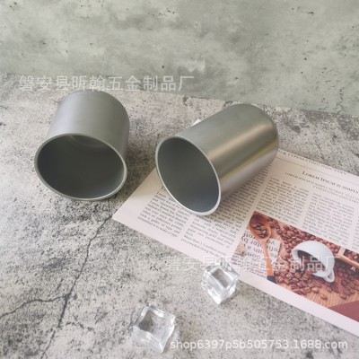 跨境蛋壳杯304不锈钢简约红酒商务大肚杯子 拉伸容器内胆图2