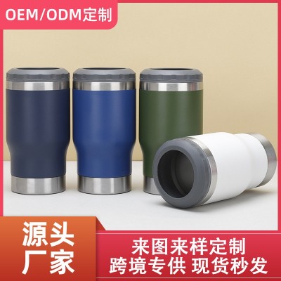 亚马逊新品14oz保冷罐304不锈钢保温杯带开瓶器啤酒杯便携随手杯图2