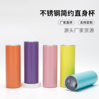 跨境简约20oz不锈钢直身汽车杯双层真空保温保冷杯户外车载冰霸杯图2