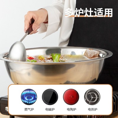 不锈钢盆厨房家用洗菜盆特厚盆子加深和面盆洗脸盆脸盆洗衣用大盆图3