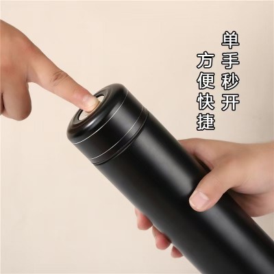 2024年新款一键按压开盖保温杯不锈钢水杯车载茶杯厂家超长保温图2