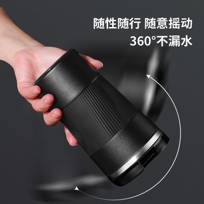 美式咖啡杯不锈钢保温杯硅胶磨砂防滑防漏车载杯马克杯外贸印logo图3