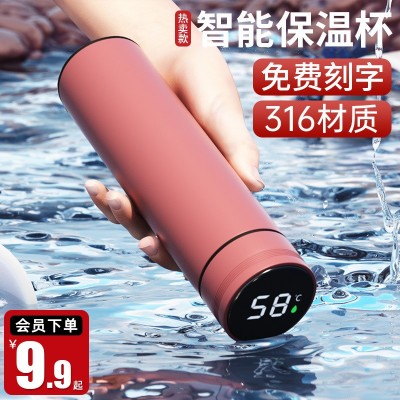 马卡龙智能保温杯316不锈钢杯子测温男女办公水杯商务礼品logo图2