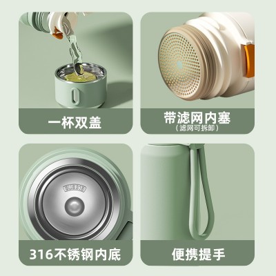 保温杯女生高颜值316不锈钢大容量水杯便携学生上学专用水壶logo图5