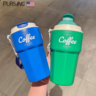 潮流水杯女高颜值咖啡杯男便携商务不锈钢保温杯情侣车载随行杯子图4