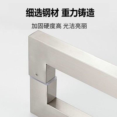 单弯方管浴室不锈钢拉手淋浴房木门大门执手封釉无指纹玻璃门拉手图4