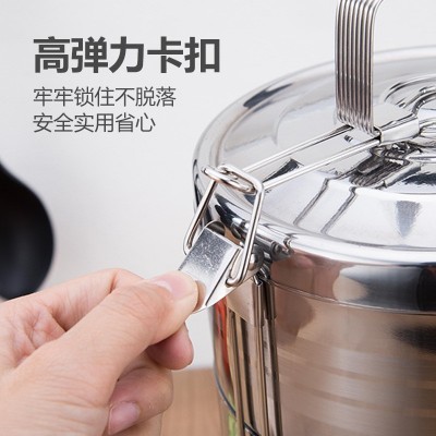 不锈钢多层饭盒中空保温餐盒食堂打饭送餐分格提篮食格可贴花喷色图4