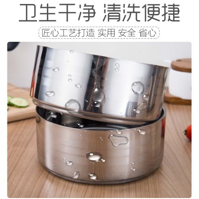 不锈钢多层饭盒中空保温餐盒食堂打饭送餐分格提篮食格可贴花喷色图3