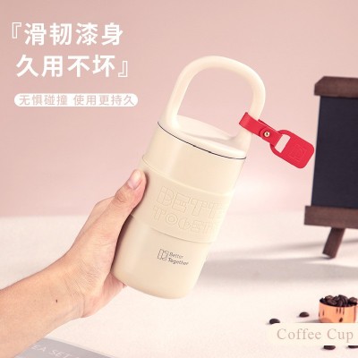 316不锈钢保温杯高颜值提手杯咖啡保温杯车载户外便携随行水杯子