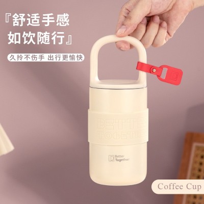 316不锈钢保温杯高颜值提手杯咖啡保温杯车载户外便携随行水杯子图3