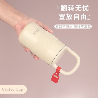 316不锈钢保温杯高颜值提手杯咖啡保温杯车载户外便携随行水杯子图2