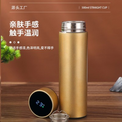 304不锈钢智能显温保温杯定制logo高档商务温度杯节日礼品杯批发图2