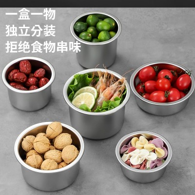 不锈钢304保鲜盒 圆形家用密封盒家用炖盅蒸蛋盒带盖冰箱冷冻批发图4