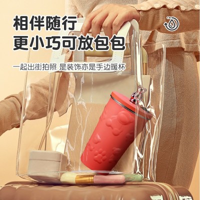 网红304不锈钢吸管保温杯户外便携卡通电镀熊咖啡杯随行车载杯子图4