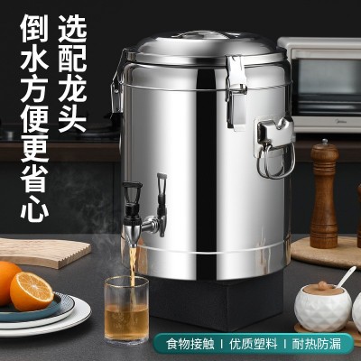欧式双层加厚保温不锈钢水桶多用途简约摆摊专用饭桶商用粥桶汤桶图2