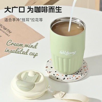 新款冰美式双饮咖啡杯316不锈钢保温水杯简约小容量迷你礼品水杯图4