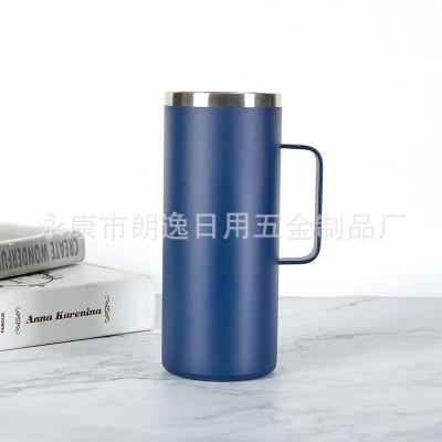 跨境出口不锈钢保温杯直身汽车杯美式冰霸手柄杯年会礼品厂家现货图4