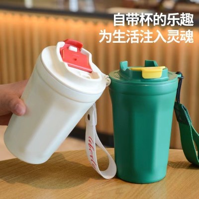 咖啡杯高颜值不锈钢创意保温杯车载便携随行杯户外男女学生水杯子图4