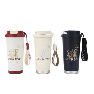 陶瓷内胆咖啡杯316不锈钢高颜值吸管水杯保温杯便携随行杯礼品杯图5