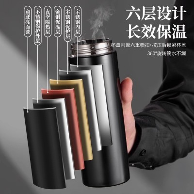 速开杯保温杯水杯316不锈钢茶水分离杯一键开盖杯子户外车载茶杯图2
