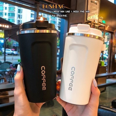 跨境二代咖啡杯304不锈钢保温杯真空保冷杯户外车载随手水杯批发图2