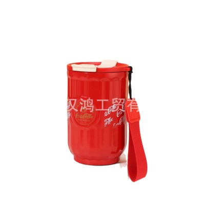 新款无缝304不锈钢保温杯大容量女水杯礼品高颜值双饮吸管咖啡杯图4
