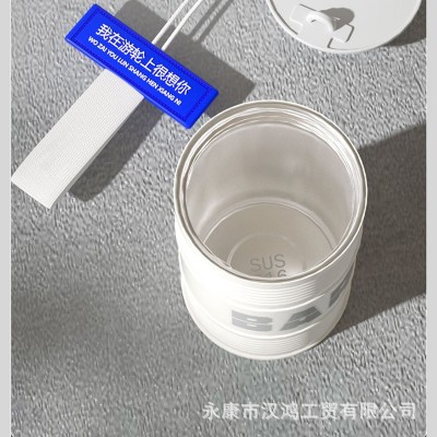 304不锈钢温杯户外保温保冷杯创意便捷提绳水壶趣味汽油桶 保温杯图2