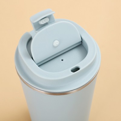 便携车载保温杯陶瓷内胆不锈钢咖啡杯批发创意随行杯高颜值水杯图2