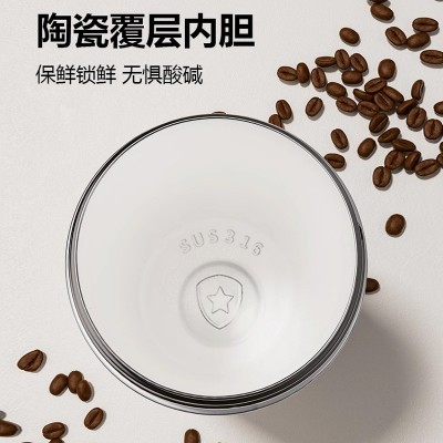 新款陶瓷内胆咖啡杯316不锈钢保温杯高颜值水杯男女生便携吸管杯图5