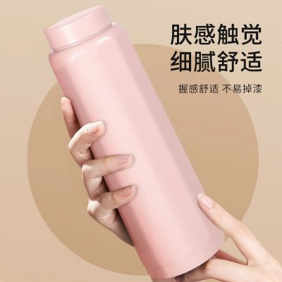 日系新款保温杯304双层不锈钢十角菱形直身水杯450ml便携车载杯子图2