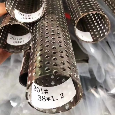 不锈钢过滤网筒316L不锈钢滤芯骨架过滤管螺旋多孔冲孔管图2