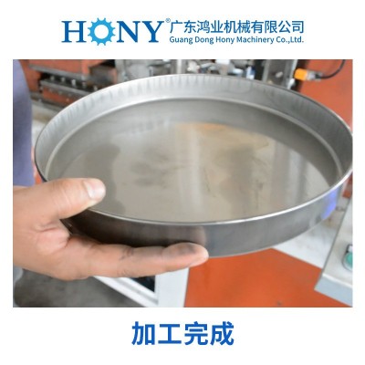 切边卷边机HJ32-46B 不锈钢垃圾桶盖子加工设备 广东鸿业图2