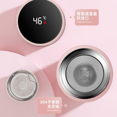智能显温不锈钢保温杯女学生便携小巧可爱水杯办公室车载泡茶杯子图4