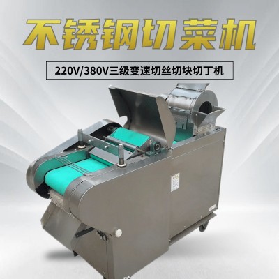 酒店不锈钢土豆切片机 咸菜切丁机 剁椒切段设备图3