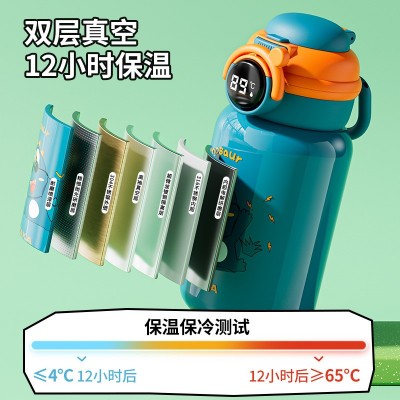 新品316不锈钢保温杯 卡通可爱学生儿童吸管水杯大容量饮水杯子图3