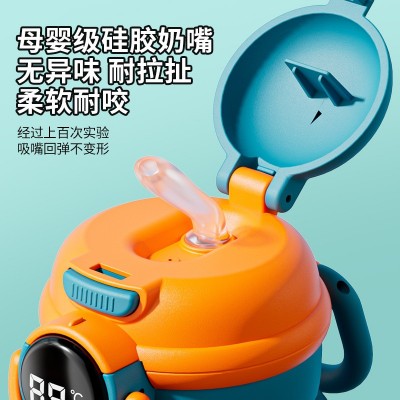 新品316不锈钢保温杯 卡通可爱学生儿童吸管水杯大容量饮水杯子图4