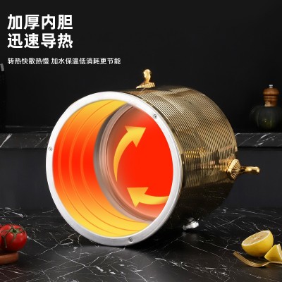批发13L暖汤煲 不锈钢加厚家用大容量保温汤锅酒店厨房用恒温汤锅图3