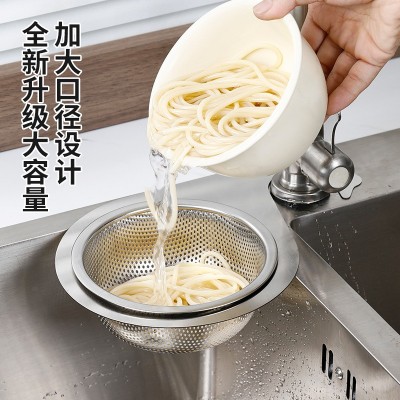天鹅沥水篮不锈钢厨房水槽水龙头挂式免打孔家用创意多功能过滤网图2